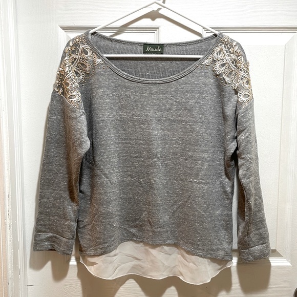 Maude Sweaters - Lightweight embroidered sweatshirt
